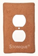 Stonique®  Single Duplex Switch Plate Cover in Terra Cotta